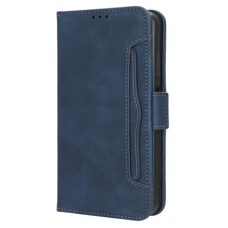 Futerał portfelowy na telefon Google Pixel Fold, wytrzymała obudowa z tworzywa PC i sztucznej skóry PU z uchwytem na wiele kart - niebieski