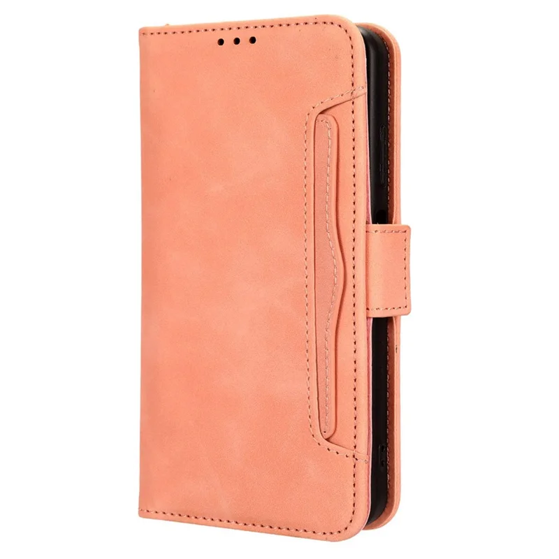 Wallet Phone Case til Google Pixel Fold, PU-læder stødfast PC standdæksel med flere kortforside - Pink