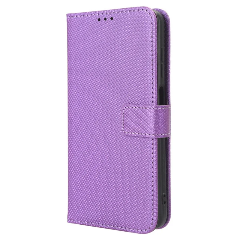Étui de téléphone en cuir PU + PC pour Google Pixel Fold, housse de portefeuille avec motif diamant et support - Violet
