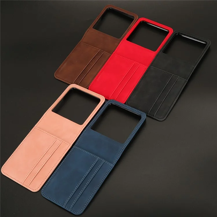 For Motorola Razr 40 Ultra 5G PU Leather+PC Phone Case Separable Design Card Slot Skin-Touch Cover - Pink