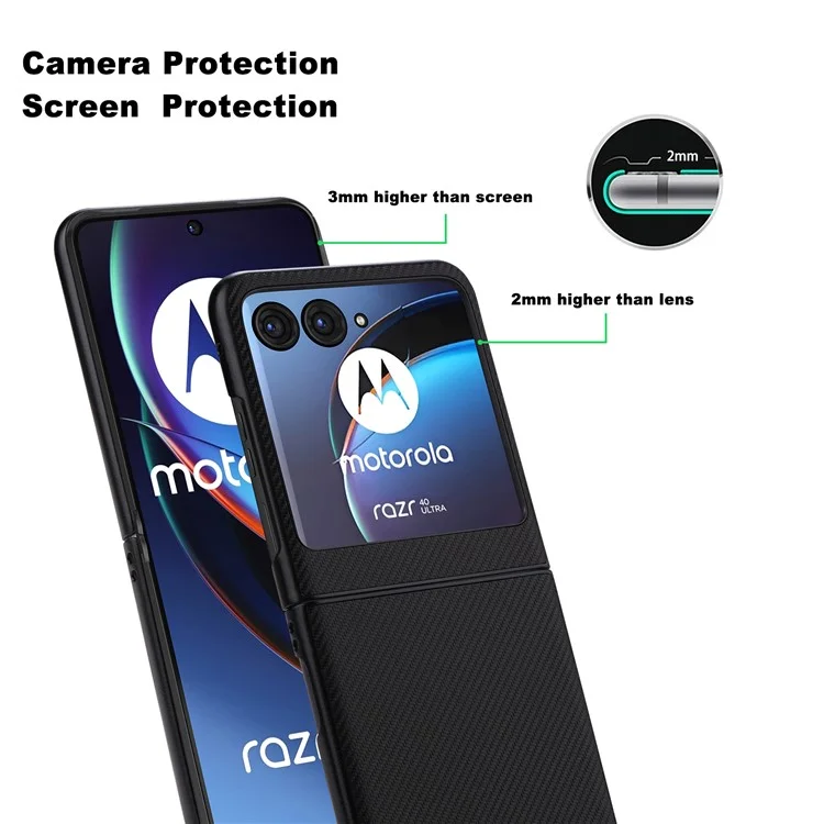 VILI TC Series for Motorola Razr 40 Ultra 5G Shockproof Phone Case PU Leather Coated PC+TPU Hybrid Cover