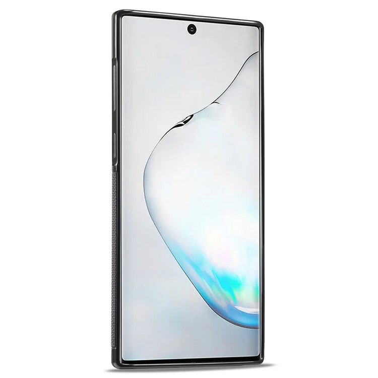 LC.IMEEKE Carbon-Faser-Textur-Hülle für Samsung Galaxy Note 10 4G Anti-Kratzer PU-Leder + TPU + EVA Handyhülle