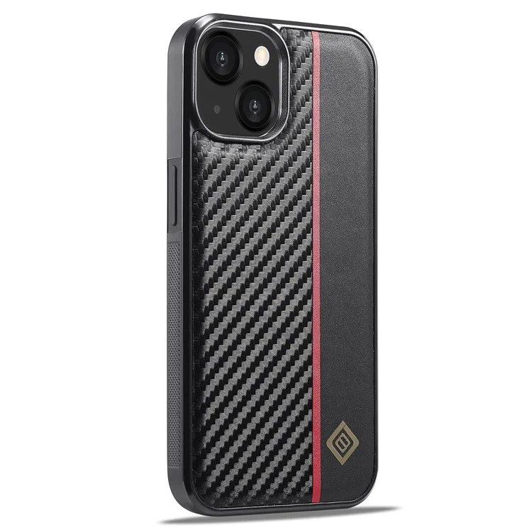 LC.IMEEKE For iPhone 13 mini 5.4 inch Phone Case Carbon Fiber Texture Anti-scratch Leather Coated TPU+EVA Cover