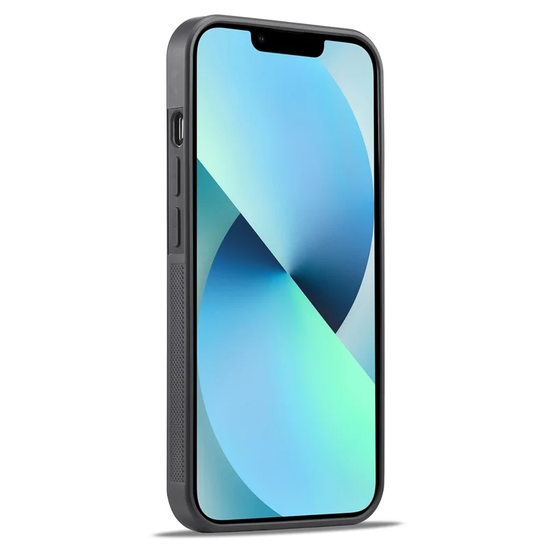 LC.IMEEKE Para iPhone 13 de 6.1 pulgadas Funda trasera de Caso de Fibra de Carbono Textura PU Cuero Revestido TPU+EVA Funda de Teléfono