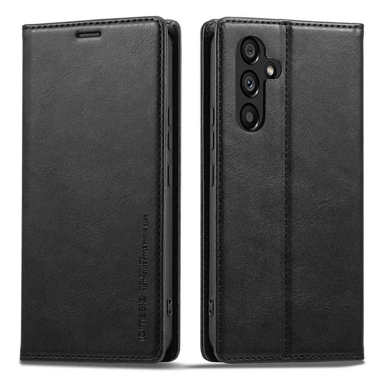 LC.IMEEKE Para Samsung Galaxy S23 FE Caso de Carteira de Bloqueio RFID de Couro PU com Suporte Flip Phone Cover - Preto