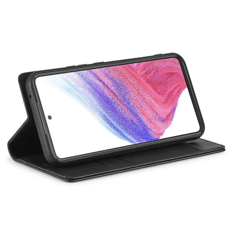 LC.IMEEKE Para Samsung Galaxy S23 FE Caso de Carteira de Bloqueio RFID de Couro PU com Suporte Flip Phone Cover - Preto