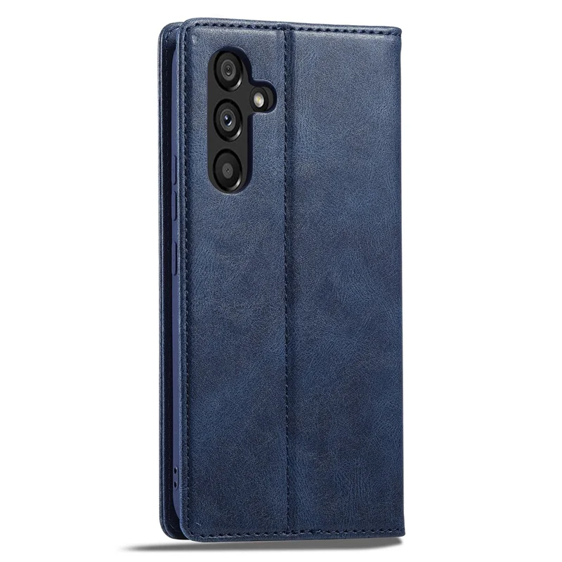 LC.IMEEKE For Samsung Galaxy S23 FE PU Leather RFID Blocking Case Wallet Stand Flip Phone Cover - Blue