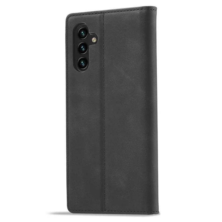 Étui pour téléphone LC.IMEEKE pour Samsung Galaxy S23 FE, portefeuille en cuir microfibre avec support - Noir