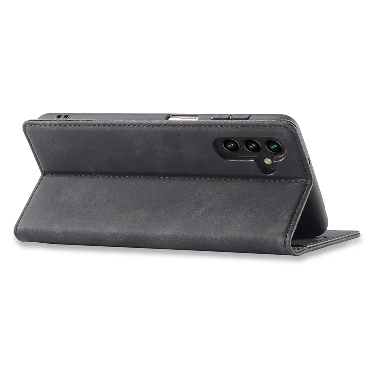 Étui pour téléphone LC.IMEEKE pour Samsung Galaxy S23 FE, portefeuille en cuir microfibre avec support - Noir