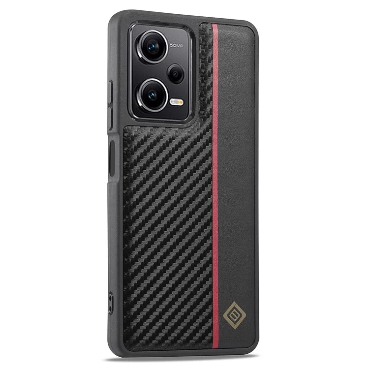 LC.IMEEKE для Xiaomi Redmi Note 12 5G (Китай) / (Индия) / (Глобальный) / Poco X5 5G Чехол с текстурой углеродного волокна, ударопрочный PU-кожа + TPU + EVA