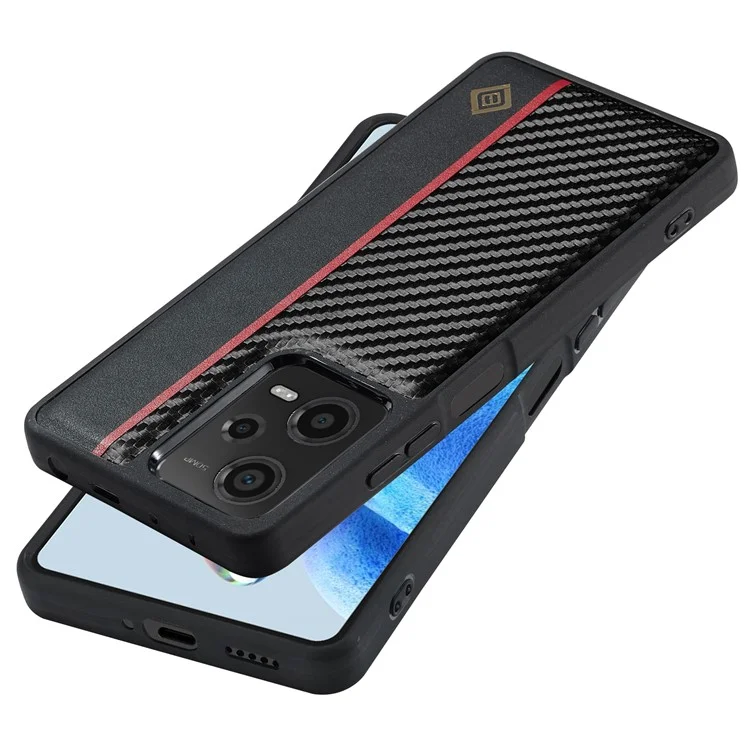 LC.IMEEKE для Xiaomi Redmi Note 12 5G (Китай) / (Индия) / (Глобальный) / Poco X5 5G Чехол с текстурой углеродного волокна, ударопрочный PU-кожа + TPU + EVA