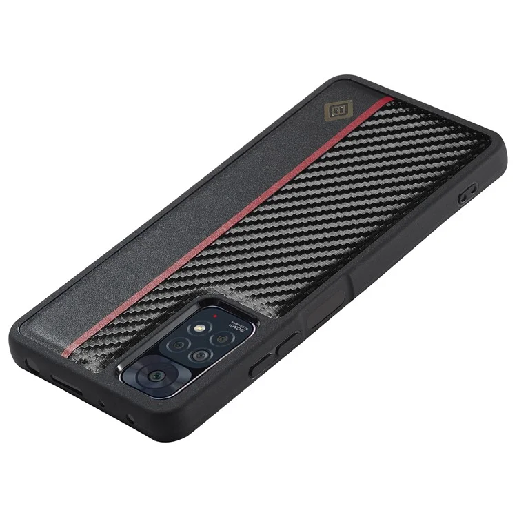 LC.IMEEKE Anti-drop Case for Xiaomi Redmi Note 11 Pro 4G (MediaTek) / 11 Pro 5G (Qualcomm) / 12 Pro 4G , Carbon Fiber Texture PU Leather+TPU+EVA Phone Back Cover
