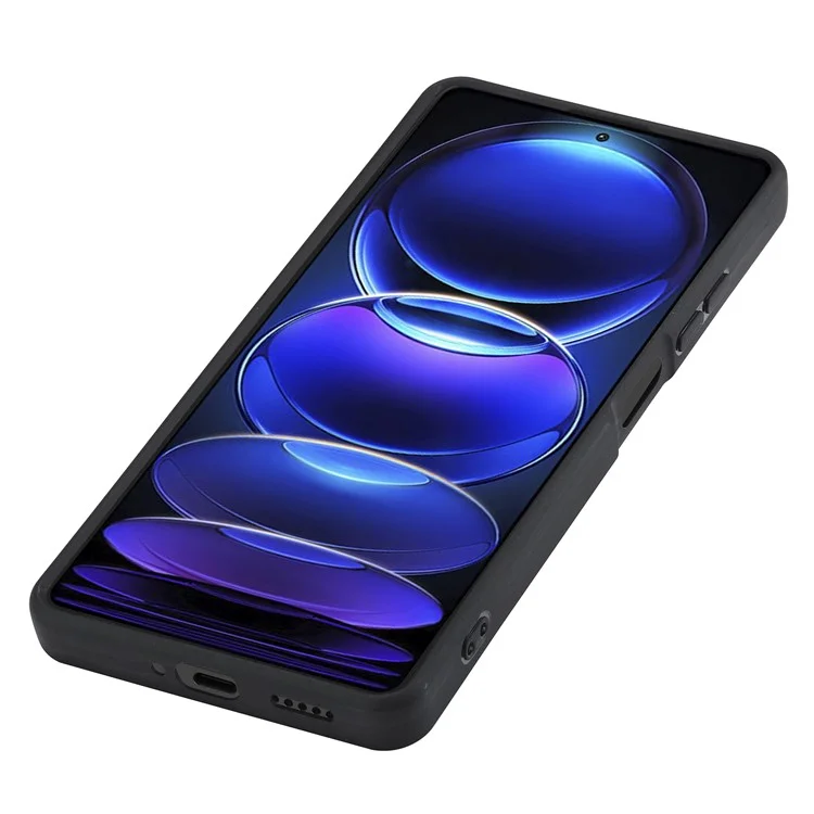 LC.IMEEKE Carbon Fiber Texture Case für Xiaomi Redmi Note 12 Pro 5G / 12 Pro Speed 5G / Poco X5 Pro 5G PU Leder+TPU+EVA Sturzsicheres Telefongehäuse