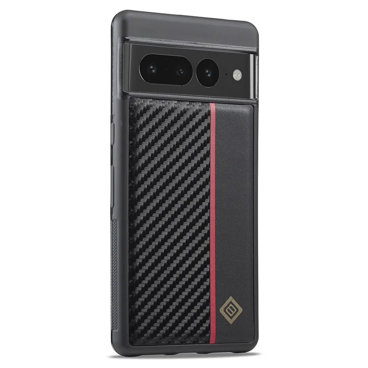 LC.IMEEKE Carbon Fiber Texture Case for Google Pixel 7 Pro 5G , PU Leather+TPU+EVA Back Guard Phone Cover