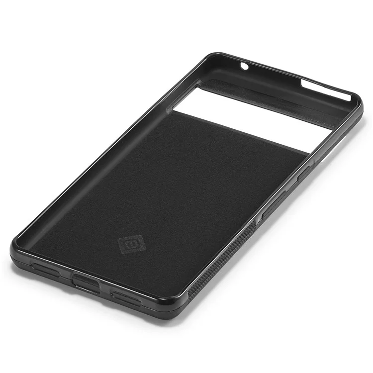 LC.IMEEKE Carbon Fiber Texture Phone Case for Google Pixel 8 , PU Leather Coated TPU+EVA Hybrid Cover