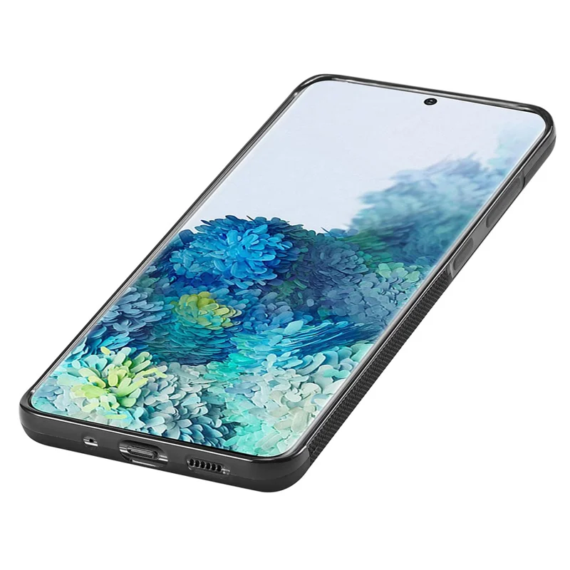 LC.IMEEKE Für Samsung Galaxy S20 Plus 4G / 5G Handyhülle Kohlefaser-Textur Leder+TPU+EVA Rückenschale