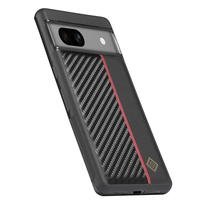 LC.IMEEKE For Google Pixel 7a Carbon Fiber Texture Case PU Leather+TPU+EVA Shockproof Phone Cover