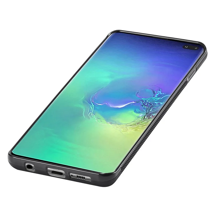 LC.IMEEKE Per Samsung Galaxy S10 Plus Custodia in pelle PU+TPU+EVA Texture in fibra di carbonio Custodia protettiva per telefono