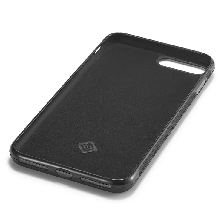 LC.IMEEKE Para iPhone 7 Plus / 8 Plus Funda de Teléfono Móvil Cuero PU Revestido de TPU+EVA Textura de Fibra de Carbono