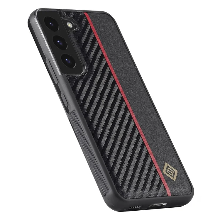 LC.IMEEKE для Samsung Galaxy S21 4G / 5G Чехол с текстурой из углеродного волокна, покрытый ПУ-кожей, TPU+EVA, устойчивый к падениям