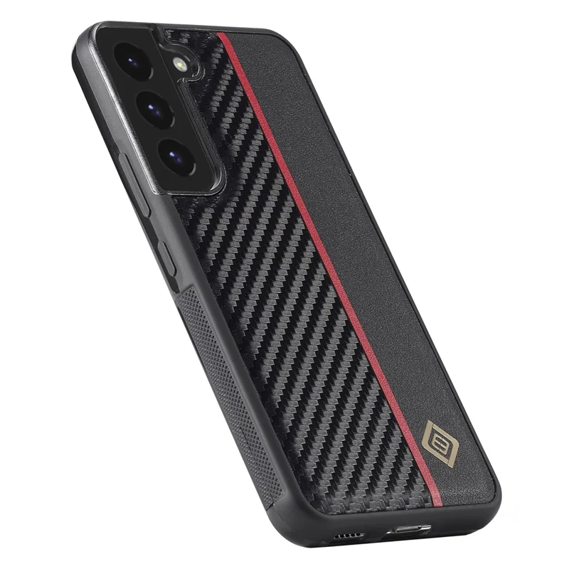 LC.IMEEKE Für Samsung Galaxy S21+ 5G Leder+TPU+EVA Handyhülle Anti-Scratch Carbon Fiber Textur Abdeckung