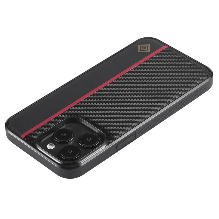 LC.IMEEKE для iPhone 14 Pro Max Чехол с углеродным волокном и искусственной кожей PU+TPU+EVA для ударопрочности