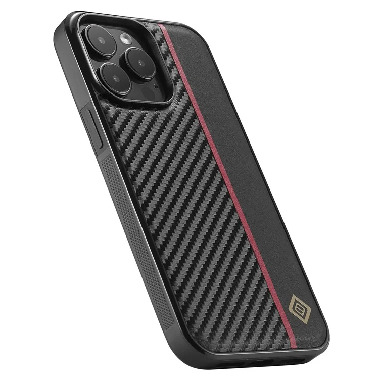 LC.IMEEKE для iPhone 14 Pro Max Чехол с углеродным волокном и искусственной кожей PU+TPU+EVA для ударопрочности