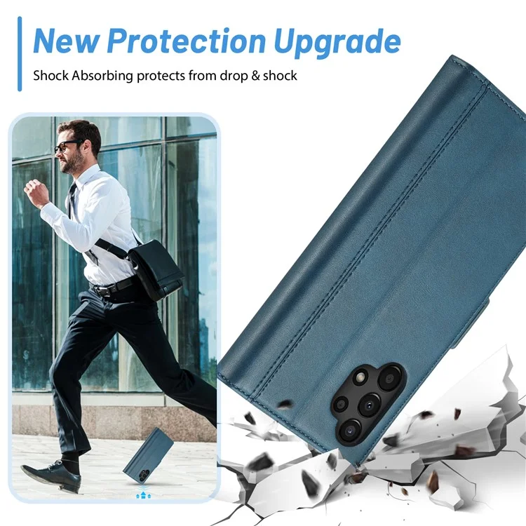 LC.IMEEKE Handyhülle für Samsung Galaxy A13 4G / 5G / A04 4G / A04s 4G, PU-Leder Ständer Brieftasche Hülle - Grün