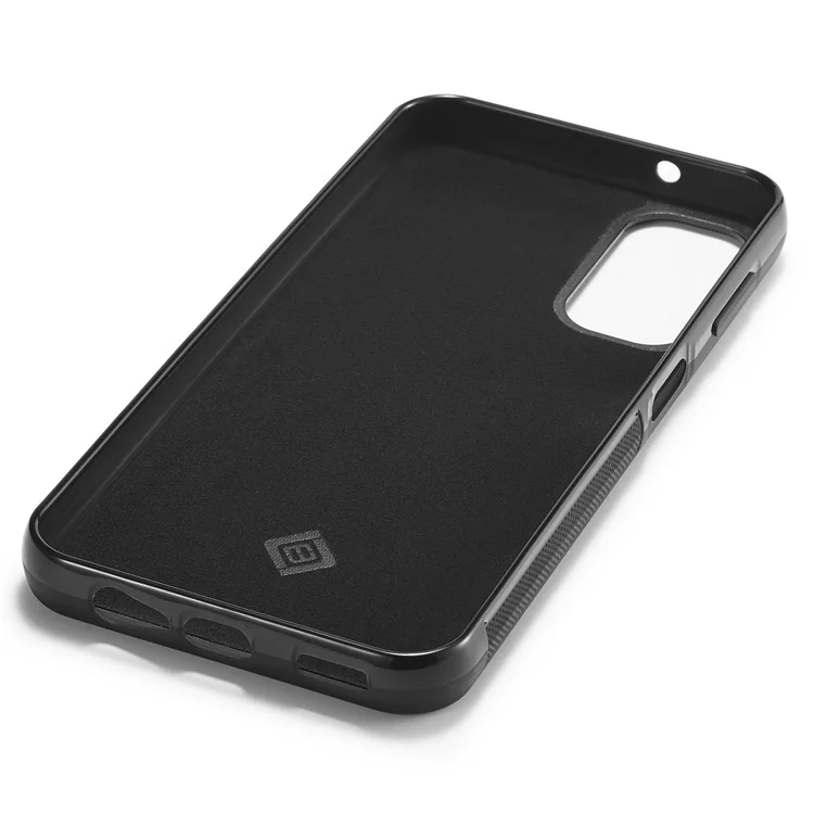 LC.IMEEKE Carbon Fiber Texture Case für Samsung Galaxy A14 4G / 5G, PU-Leder beschichtete TPU+EVA Stoßabsorption Handyhülle