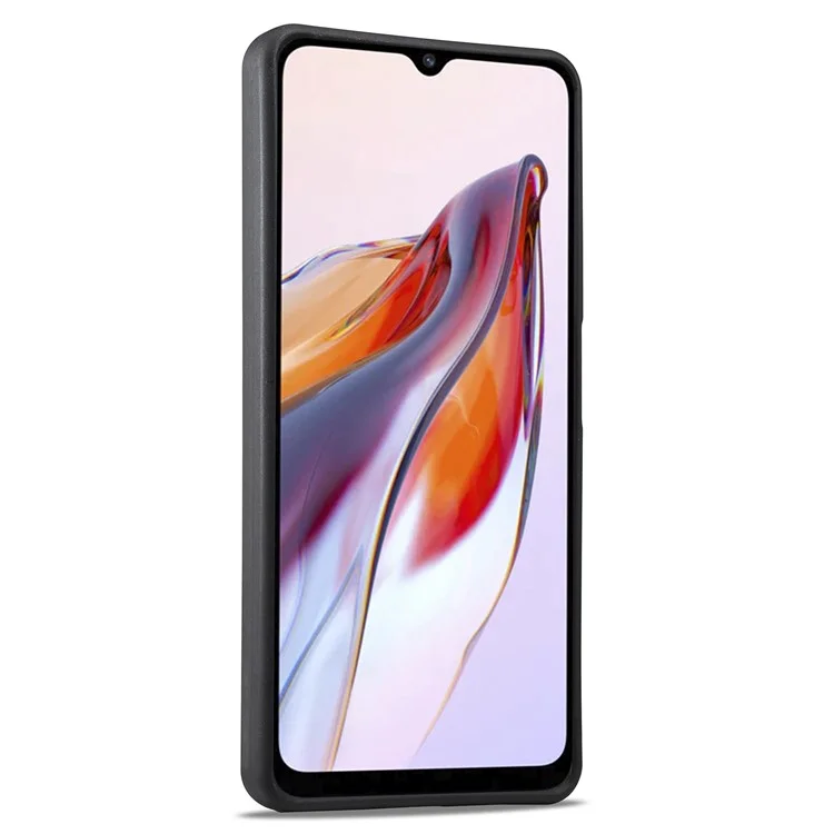 LC.IMEEKE Pour Xiaomi Redmi 11A 4G / 12C 4G Coque de téléphone antirayure en cuir PU+TPU+EVA avec texture en fibre de carbone