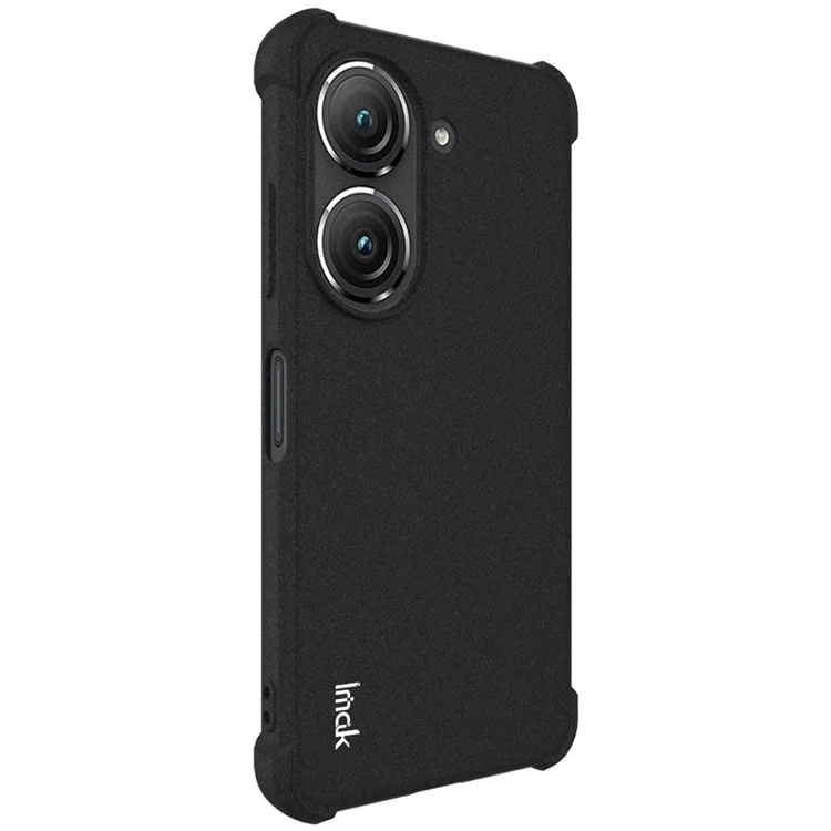 IMAK Pour Asus Zenfone 10 5G Coque de protection de téléphone mate Étui en TPU souple antichoc - Noir