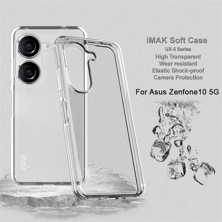 IMAK UX-5 Series für Asus Zenfone 10 5G HD transparentes Mobiltelefon-Case TPU Handyhülle
