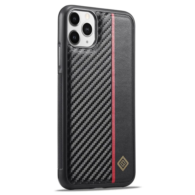 LC.IMEEKE Для iPhone 11 Pro Anti-Scratch Чехол для телефона с текстурой из углеродного волокна PU Leather+TPU+EVA Shell