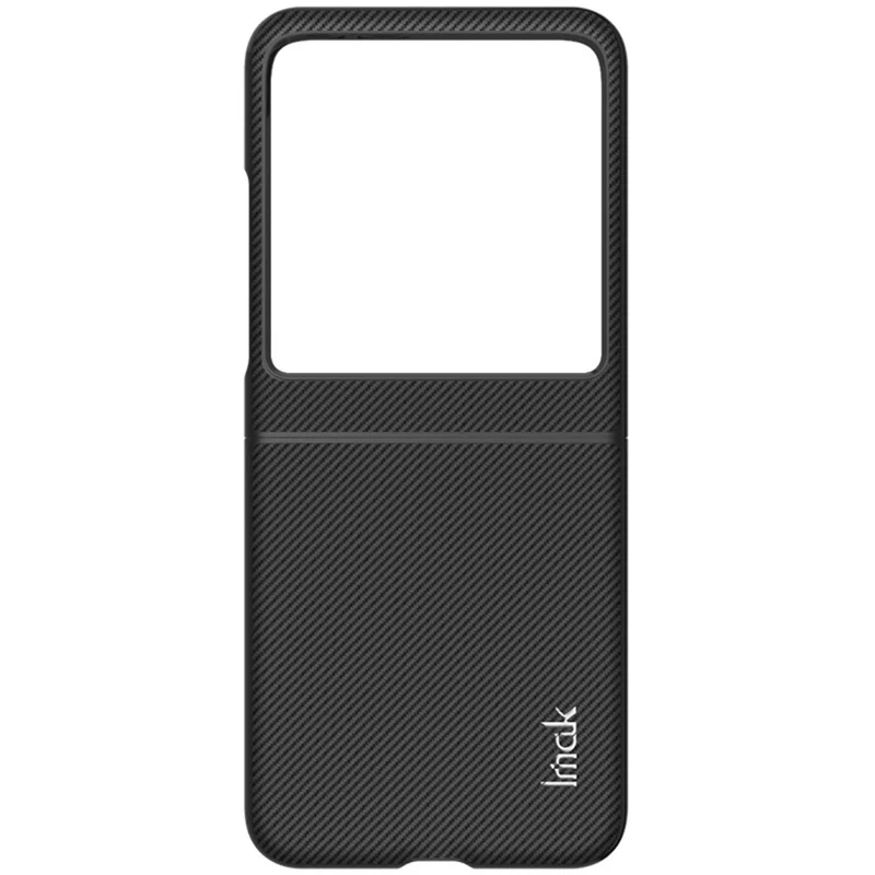 IMAK Ruiyi Series para Motorola Razr 40 Ultra 5G Funda de Teléfono Textura de Fibra de Carbono PC + Funda de Teléfono de Cuero PU