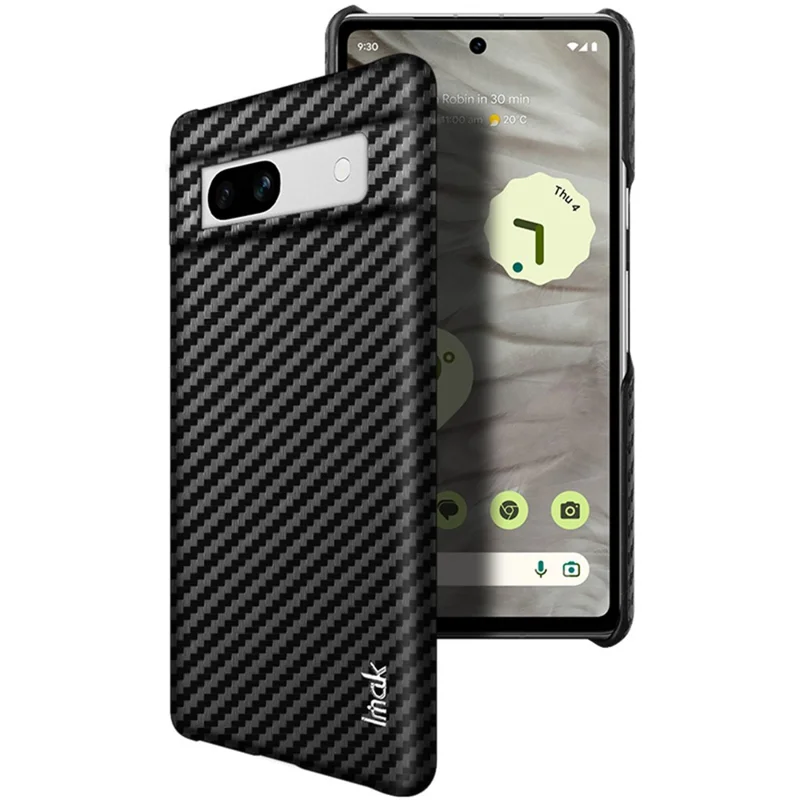 IMAK Ruiyi Series for Google Pixel 7a Mobile Phone Cover Shockproof PC + PU Leather Phone Case - Carbon Fiber Texture