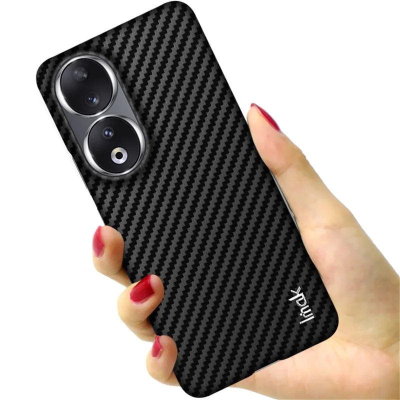IMAK Ruiyi Series для Honor 90 PC + PU Кожаный Чехол для Сотового Телефона Противоударный - Текстура Углеродного Волокна