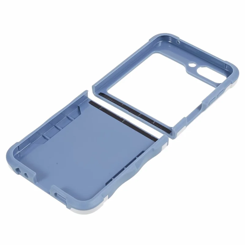 Per Samsung Galaxy Z Flip5 5G PC+TPU Phone Case Anello Supporto Supporto Protective Cover - Bianco