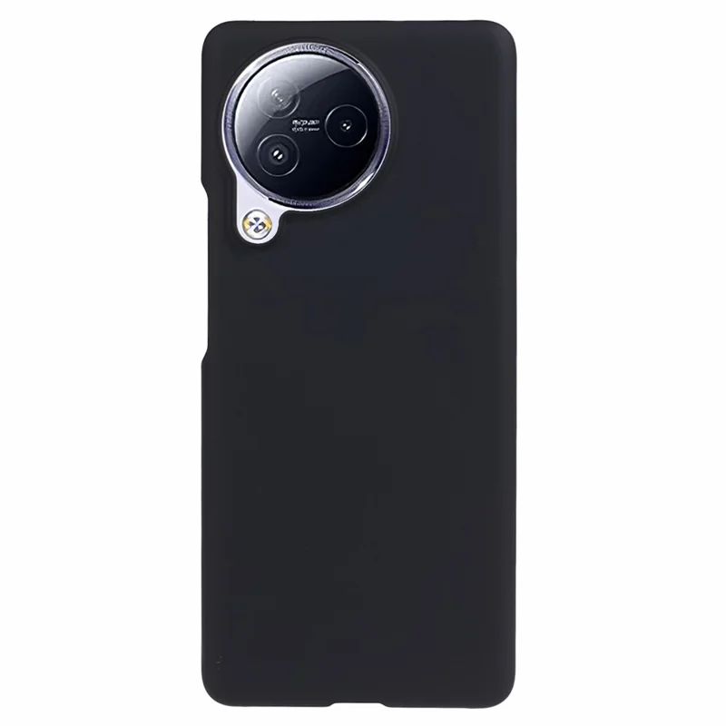 Para Xiaomi Civi 3 5G Capa de Telefone Celular Revestida de Borracha Livre de Impressões Digitais Capa Traseira de PC Rígido - Preto