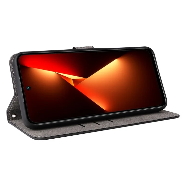 Para el caso del teléfono TECNO Pova Neo 3 4G LH6n, funda de piel RFID Blocking Wallet Stand Anti-Fall Cover con correa - Negro