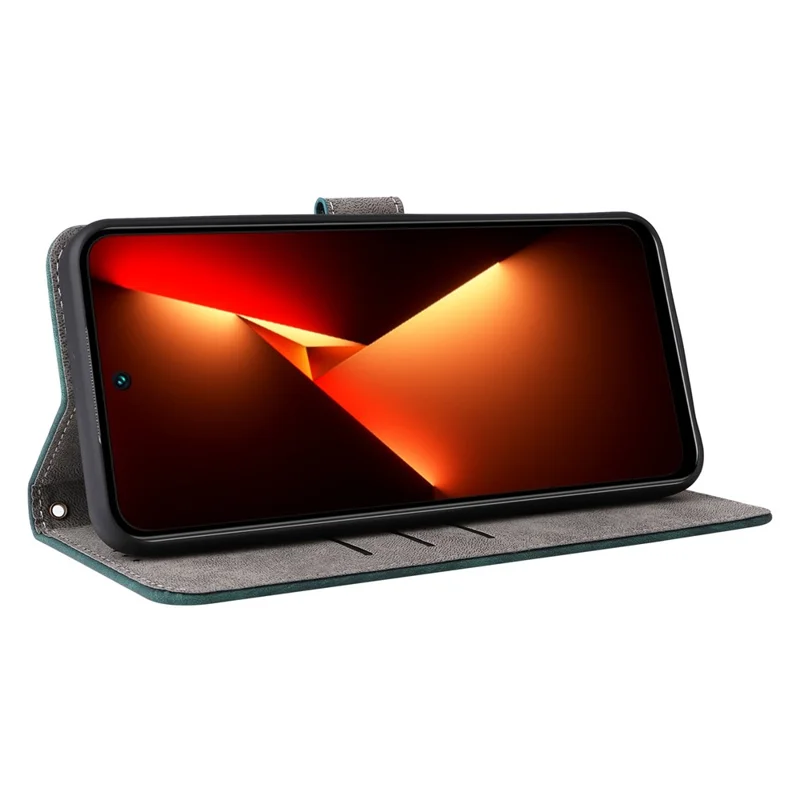 For TECNO Pova Neo 3 4G LH6n Leather Phone Case RFID Blocking Wallet Stand Anti-Fall Cover with Strap - Green