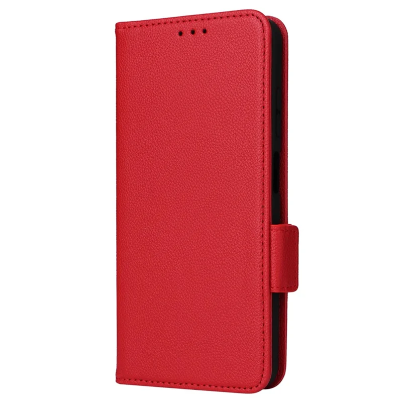 For Nokia G42 Litchi Texture PU Leather Case Wallet Stand Shockproof Phone Cover with Strap - Red