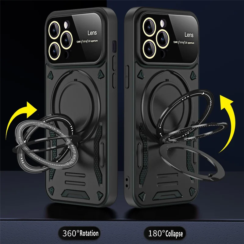 Shockproof Case for iPhone 12 Pro 6.1 inch Compatible with MagSafe PC+TPU Kickstand Phone Cover - Blue