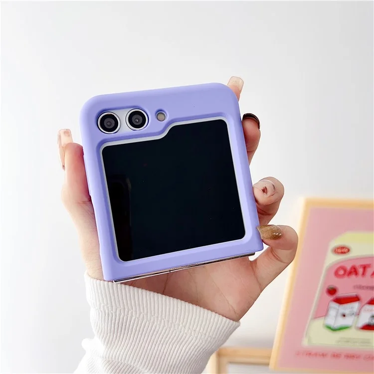 Silicone Phone Case for Samsung Galaxy Z Flip5 5G , Anti-scratch Protective Folding Phone Cover - Purple
