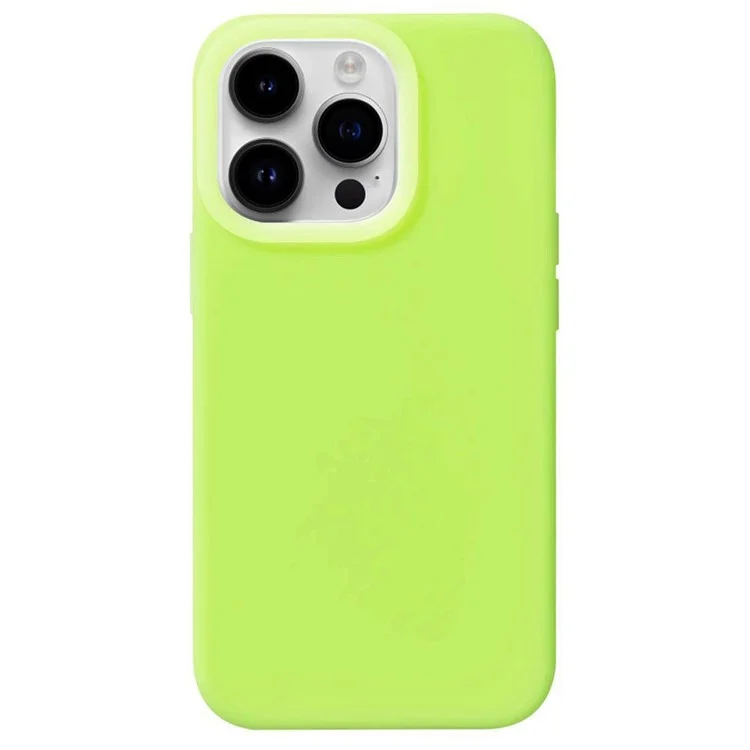 Для iPhone 15 Pro Max Jelly Liquid Silicone+PC Anti-drop Phone Case Protective Back Cover - Green
