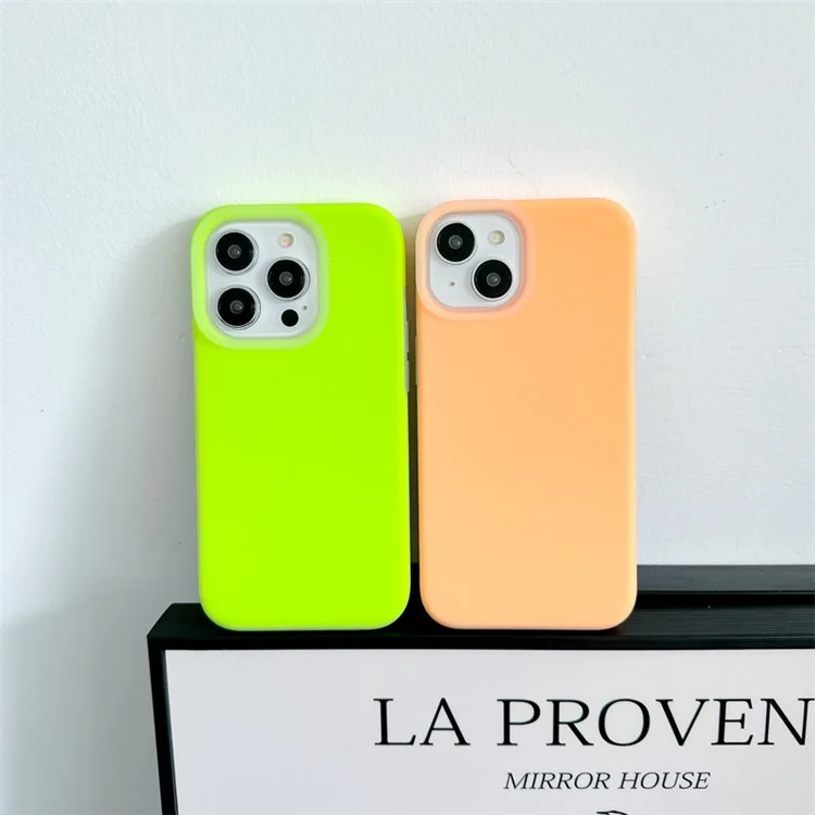 Для iPhone 15 Pro Max Jelly Liquid Silicone+PC Anti-drop Phone Case Protective Back Cover - Green