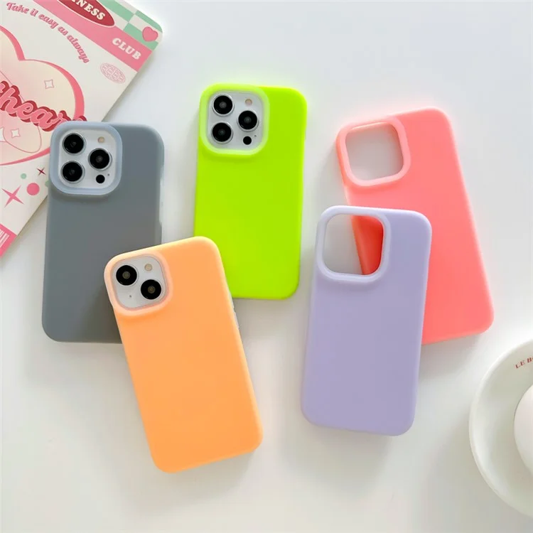 Для iPhone 15 Pro Max Jelly Liquid Silicone+PC Anti-drop Phone Case Protective Back Cover - Green
