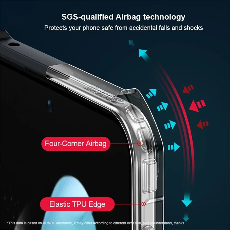 XUNDD For Samsung Galaxy Z Flip5 5G Acrylic+TPU Phone Case with Glass+Protective Bar - Black Laser Texture