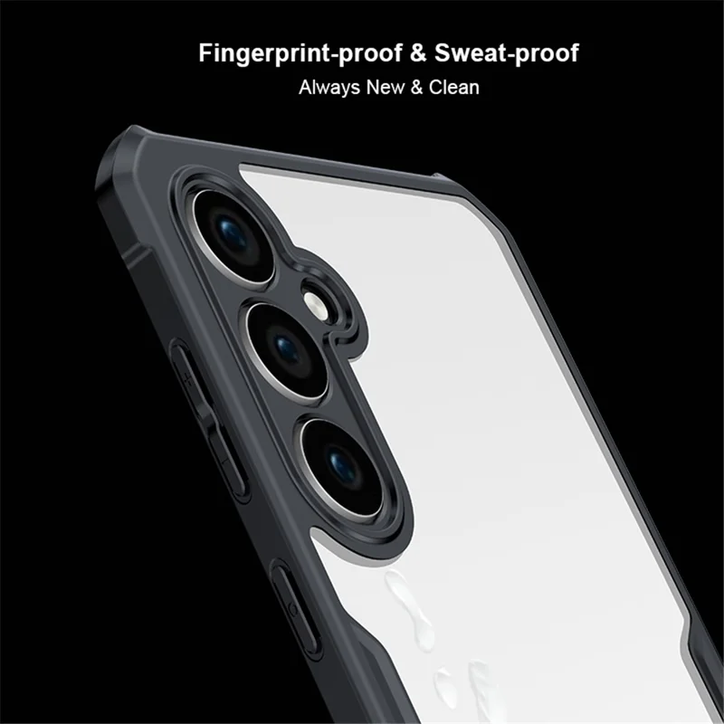 XUNDD til Samsung Galaxy S23 FE akryl+TPU beskyttende telefonbeskyttelse mod fald - Sort