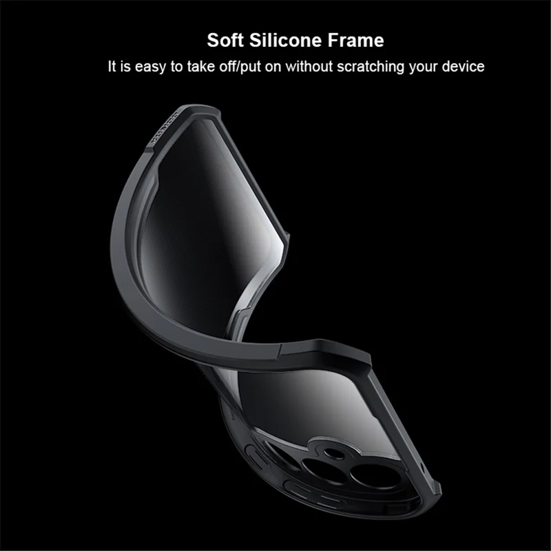 XUNDD til Samsung Galaxy S23 FE akryl+TPU beskyttende telefonbeskyttelse mod fald - Sort