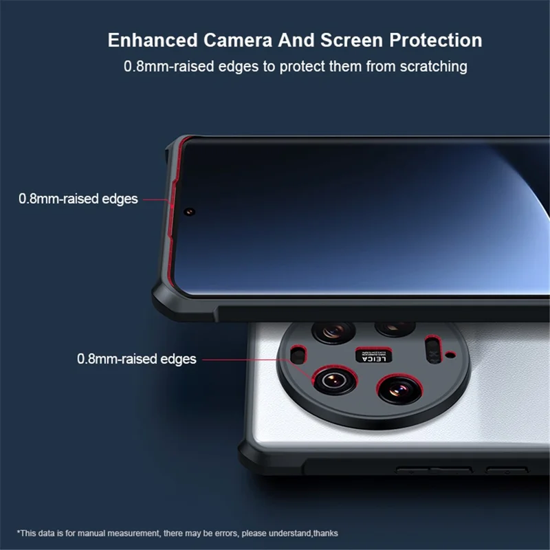XUNDD для Xiaomi 13 Ultra Акриловый+TPU Чехол для телефона Подушка безопасности Угловая противоударная чехол для телефона - Черный